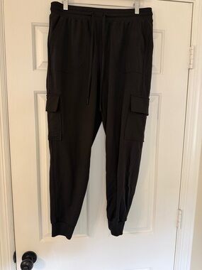 Rachel Zoe Black Cargo Jogger Sweatpants